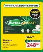 Dis-Chem Berocca Boost 30 effervescent tablets offer