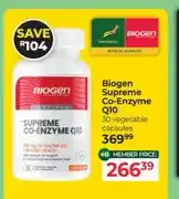 Dis-Chem Biogen Supreme Co-Enzyme Q10 30 vegetable capsules offer