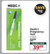 Dis-Chem Medic+ Pregnancy Test 2 tests offer