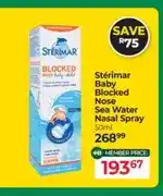 Dis-Chem Stérimar Baby Blocked Nose Sea Water Nasal Spray 50ml offer