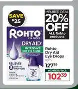 Dis-Chem Rohto Dry Aid Eye Drops 10ml offer