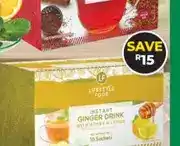 Dis-Chem Lifestyle Food Instant Ginger Drink with Honey & Lemon 10 sachets offer