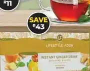 Dis-Chem Lifestyle Food Instant Ginger Drink with Honey & Lemon 40 sachets offer