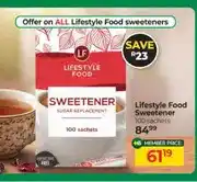 Dis-Chem Lifestyle Food Sweetener 100 sachets offer