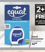 Dis-Chem Equal Sweetener 100 tablets offer
