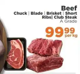 Check Star Beef Chuck | Blade | Brisket | Short Ribs| Club Steak A Grade offer