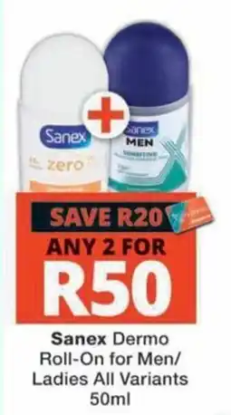 MediRite Sanex Dermo Roll-On for Men/Ladies All Variants offer