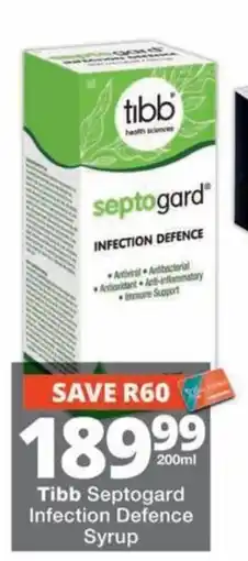 MediRite Tibb Septogard Infection Defence Syrup offer