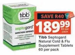 MediRite Tibb Septogard Natural Cold & Flu Supplement Tablets offer