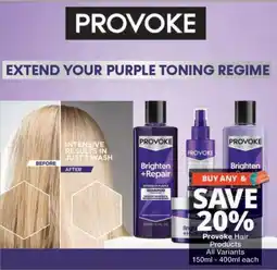 MediRite Provoke Hair Products offer