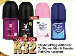 Take 'n Pay Playboy/Playgirl/Shower Roll Ons Assorted offer