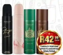Take 'n Pay Yardley Perfume Sprays Assorted offer