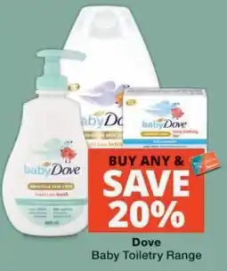 MediRite Dove Baby Toiletry Range offer