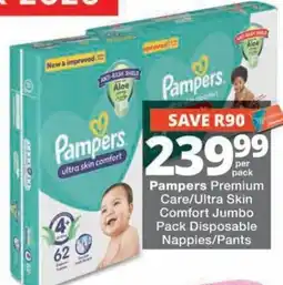 MediRite Pampers Premium Care/Ultra Skin Comfort Jumbo Pack Disposable Nappies/Pants offer