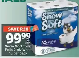 MediRite Snow Soft Toilet Rolls 2-ply White offer