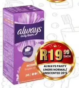 Take 'n Pay Always Panty Liners Normal/Unscented offer
