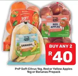 Pick n Pay Liquor PnP Soft Citrus, Red or Yellow Apples, Bananas offer