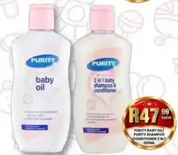 Take 'n Pay Purity baby oil/Purity shampoo conditioner 2 in 1 offer