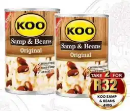 Take 'n Pay KOO Samp & Beans Original offer