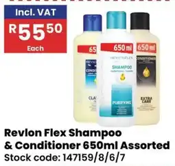 Africa Cash and Carry Revlon Flex Shampoo & Conditioner 650ml Assorted offer