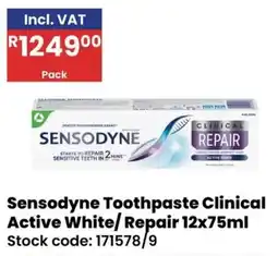 Africa Cash and Carry Sensodyne Toothpaste Clinical Active White/Repair offer