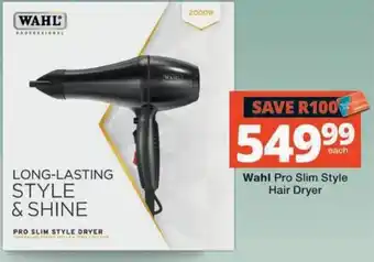 Wahl Pro Slim Style Hair Dryer