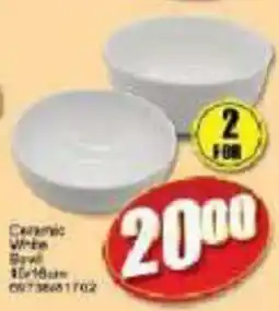 A5 Cash & Carry Ceramic White Bowl offer