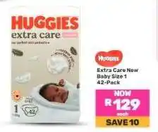 Game Huggies Extra Care New Baby Size 1 42-Pack offer
