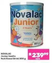 Game NOVALAC Junior Vanilla Nutritional Drink 800 g offer