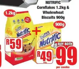 Boxer NUTRIFIC Cornflakes 1.2kg & Wholewheat Biscuits 900g offer