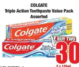 Boxer COLGATE Triple Action Toothpaste Value Pack Assorted offer