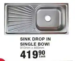 Build It SINK DROP IN SINGLE BOWI offer