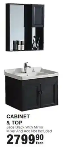 Build It Cabinet & Top Jade Black With Mirror Mixer And Acc Not Included offer