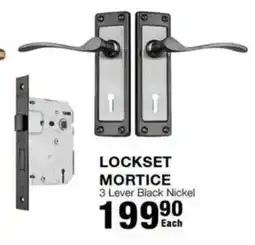 Build It LOCKSET MORTICE 3 Lever Black Nickel offer