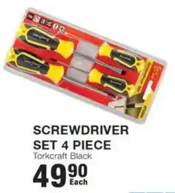 Build It Screwdriver Set 4 Piece Torkcraft Black offer