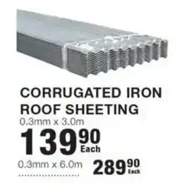 Build It CORRUGATED IRON ROOF SHEETING offer
