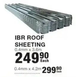 Build It IBR ROOF SHEETING offer