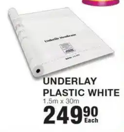 Build It Underlay Plastic White offer