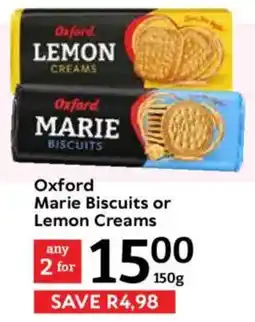 Oxford Freshmarket Oxford Marie Biscuits or Lemon Creams offer
