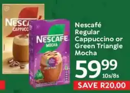 Oxford Freshmarket Nescafé Regular Cappuccino or Green Triangle Mocha offer