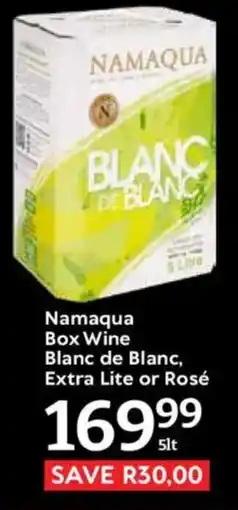 Oxford Freshmarket Namaqua Box Wine Blanc de Blanc offer