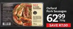 Oxford Freshmarket Oxford Pork Sausages offer