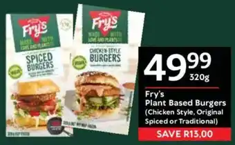 Oxford Freshmarket Fry's Plant Based Burgers offer