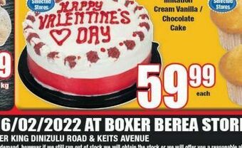 Boxer Cakes offer