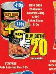 Boxer Koo baked beans offer