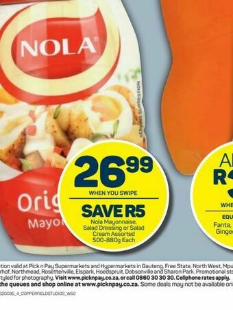 Pick n Pay Nola mayonnaise offer