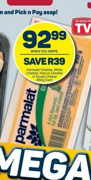 Pick n Pay Hypermarket Parmalat cheddar cheese offer