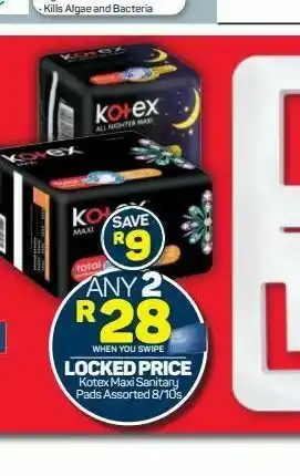Pick n Pay Hypermarket Kotex sanitary pads offer
