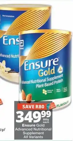 MediRite Ensure Gold Advanced Nutritional Supplement All Variants offer