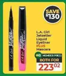 Dis-Chem L.A. Girl Jetsetter Liquid Eyeliner PLUS Mascara offer